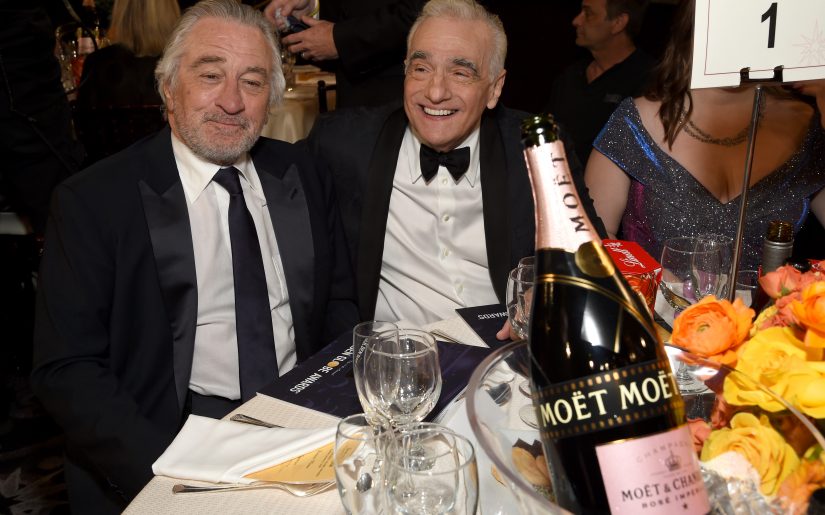 BEVERLY HILLS, CALIFORNIA - JANUARY 05: Robert De Niro and Martin Scorsese attend the 77th Annual Golden Globe Awards at The Beverly Hilton Hotel on January 05, 2020 in Beverly Hills, California. (Photo by Michael Kovac/Getty Images for Moët and Chandon )